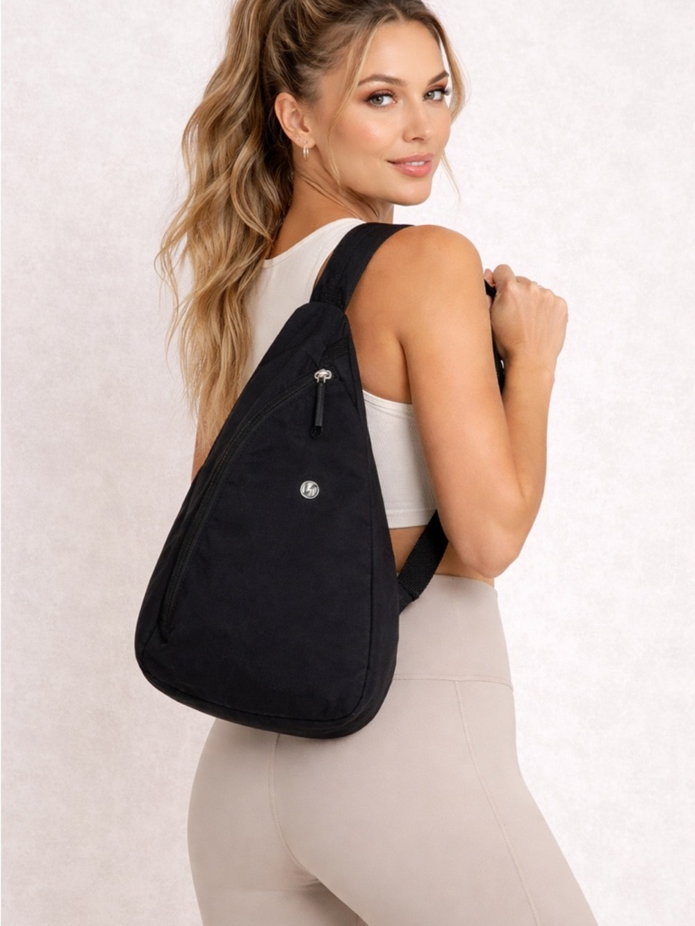 Zenana Outfitters Black Sling Backpack - Casual Crossbody